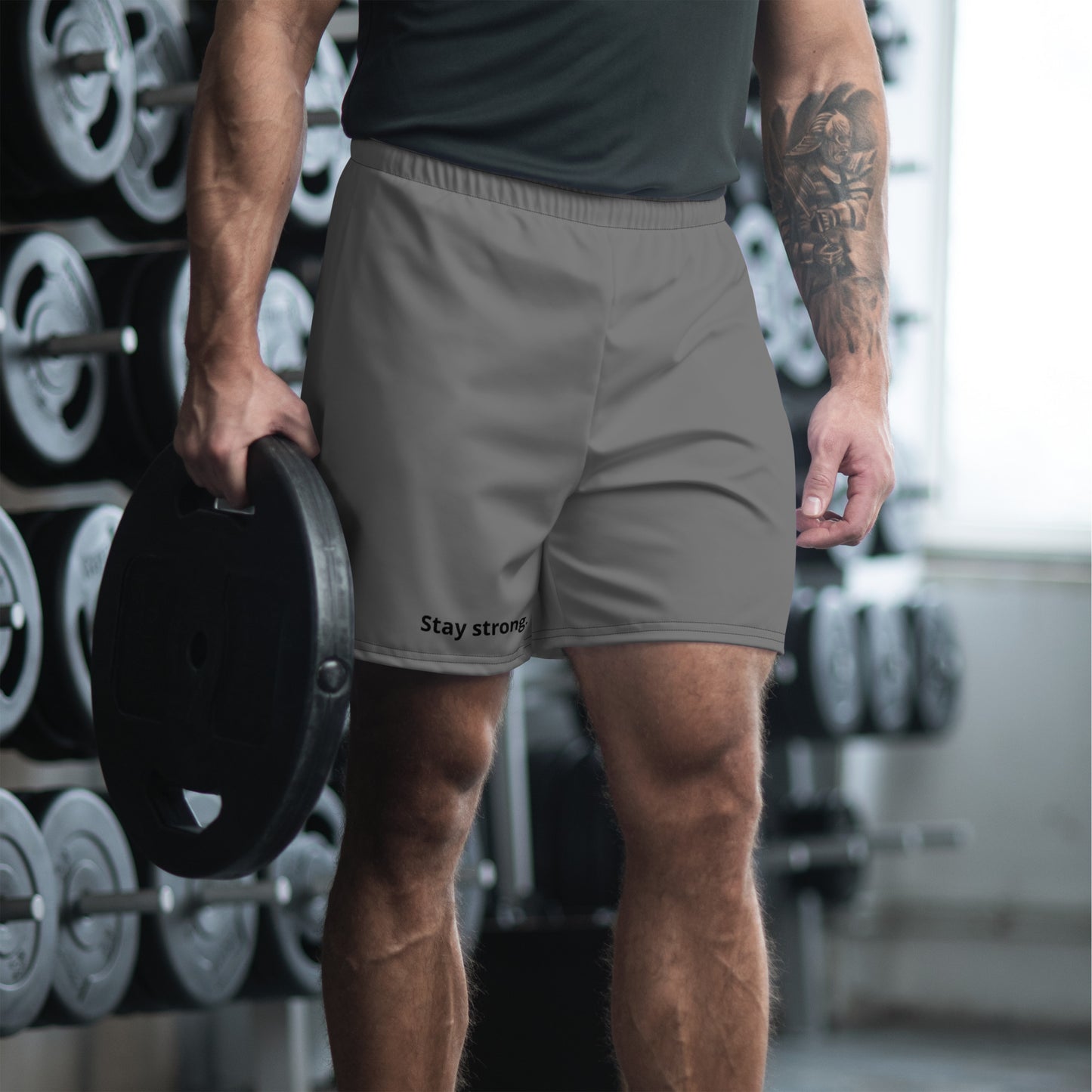 "Stay strong." Athletic Shorts