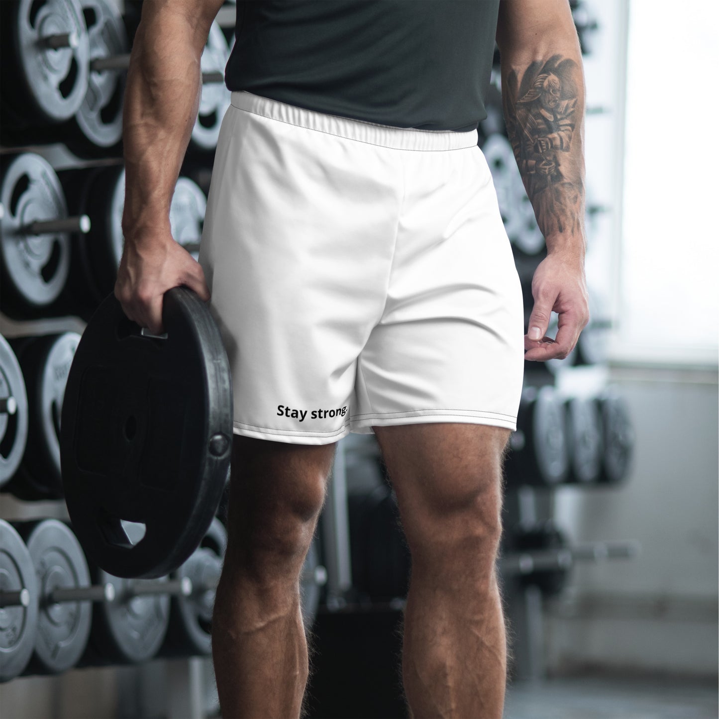 "Stay strong." Athletic Shorts