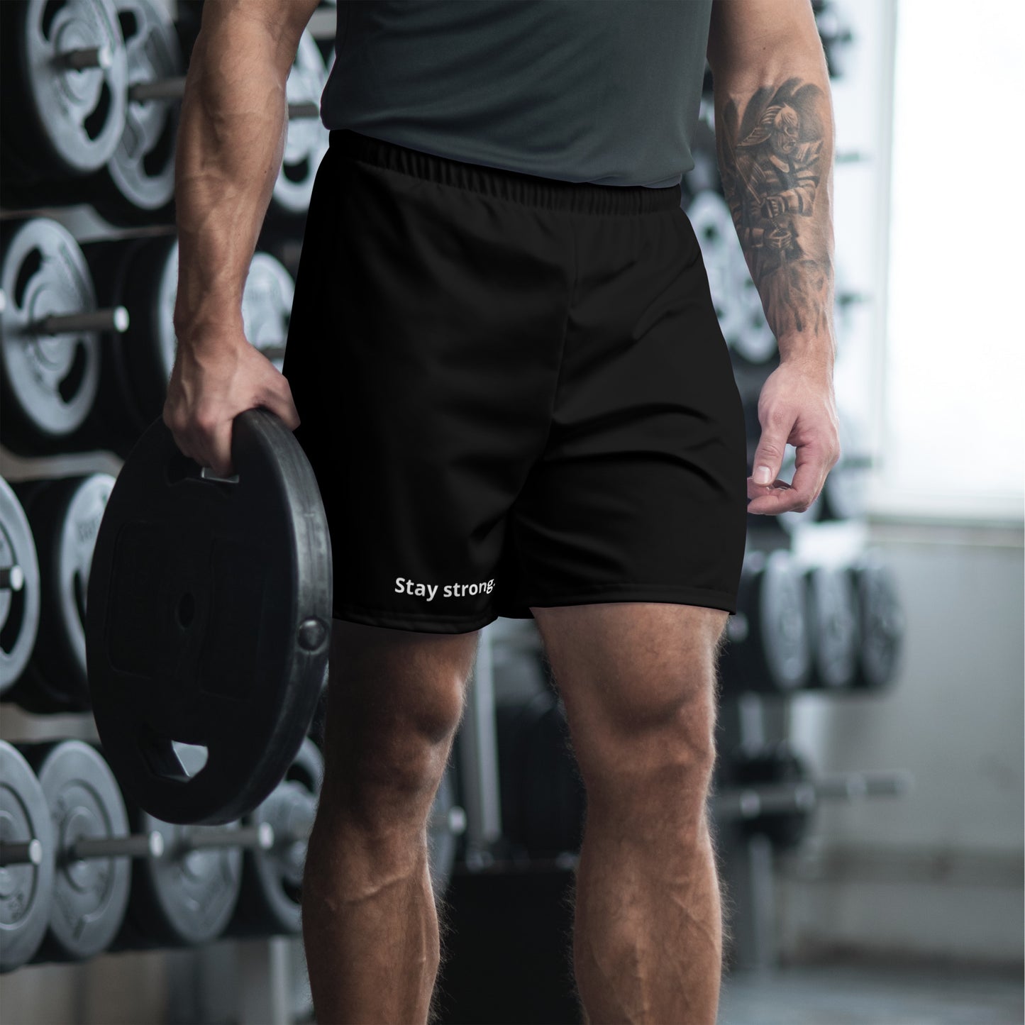 "Stay strong." Athletic Shorts